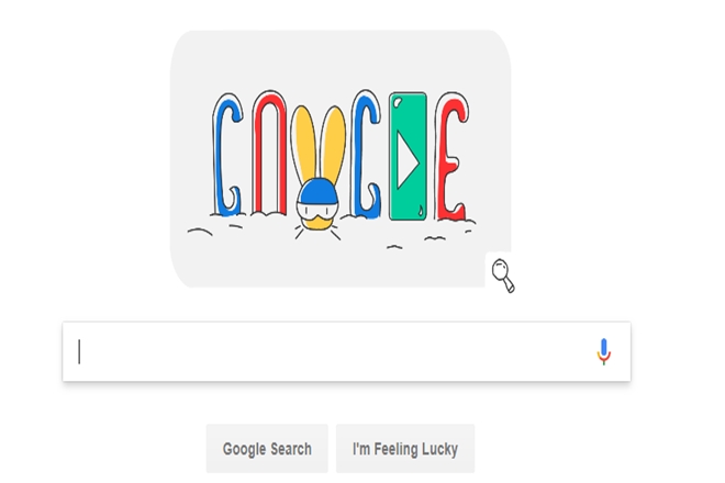 Google doodle, winter olympics, day 10 google doodle, winter olympics doodle, hare and tortoise google doodle, peyongchang