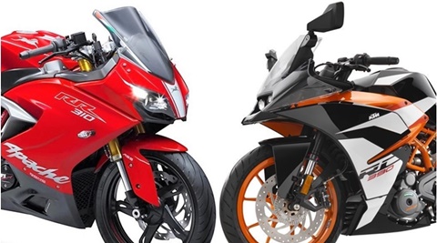 TVS Apache RR 310 vs KTM RC 390 sales