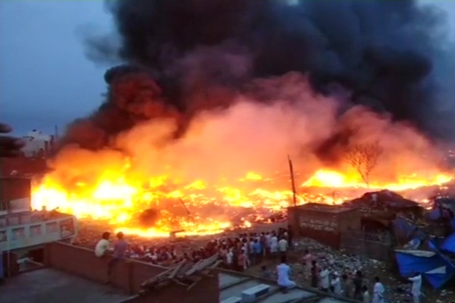 Meerut, Meerut slum, Meerut slum fire, Lisari, Lisari slum