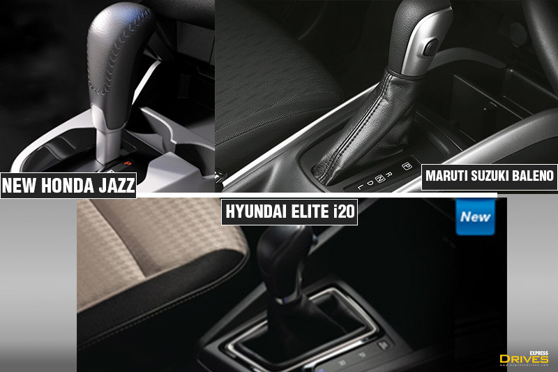 Maruti Suzuki Baleno, Hyundai i20 and 2018 Honda Jazz gets the option of CVT gearbox on the petrol variants.