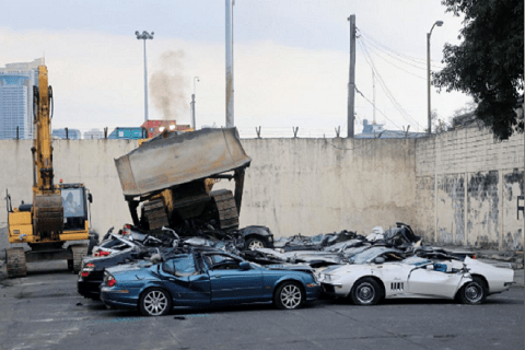 Supercars worth Rs 40 crore including Porsche, Lamborghini crushed under a bulldozer! Here’s why