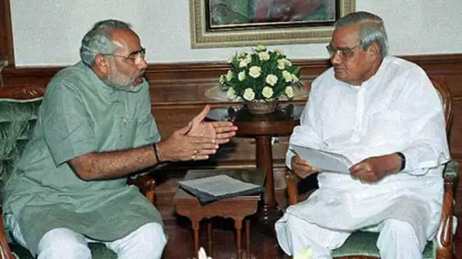 PM Narendra Modi and Atal Bihari Vajpayee. (File Photo/NarendraModi.in) PM Narendra Modi and Atal Bihari Vajpayee. (File Photo/NarendraModi.in)
