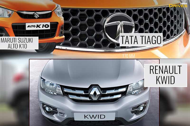 The Renault Kwid has SUVish type looks and this is one of the key reasons behind its selling prowess. The Tata Tiago looks modern with the company's Horizon Next design language and swept back headlamps. Last but not the least, the Maruti Suzuki Alto K10 gets a larger chrome grille up front and looks more premium than the standard Maruti Suzuki Alto 800 model.