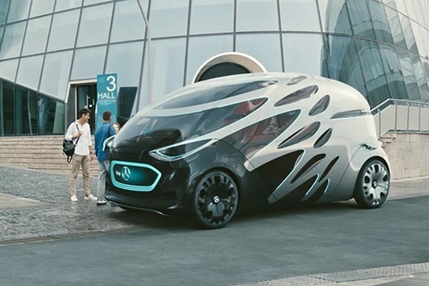 Mercedes-Benz Vision Urbanetic: Self-driving electric van with switchable bodies for public & goods transport