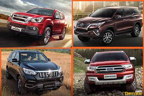 Clash of the Titans! Mahindra Alturas G4 vs Toyota Fortuner vs Ford Endeavour vs Isuzu MU-X