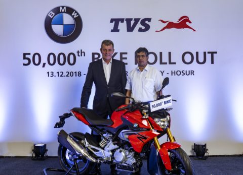 50,000th BMW, TVS 310 cc motorcycle rolls out: Made-in-India Bikes sold in over 90 countries!