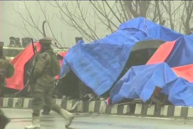 Over 40 CRPF personnel were martyred and several injured in the Thursday attack in Kashmir. (ANI)The 78-vehicle convoy was carrying 2,547 security personnel who were moving from the transit camp in Jammu to Srinagar.
