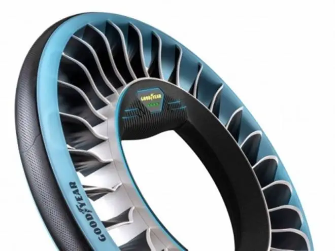 Tyre that works as a propeller in flying cars! Goodyear Aero concept tyre