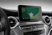  COMAND infotainment system with stick out display 
