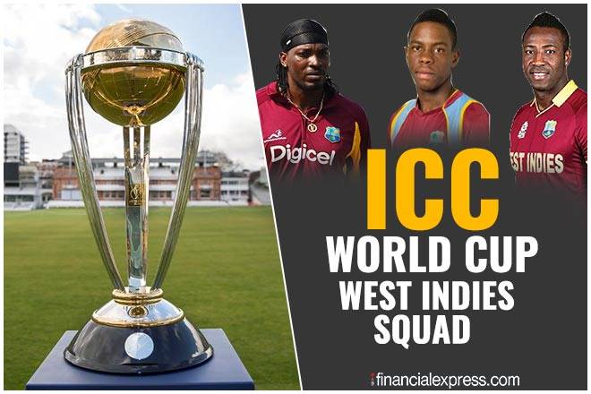 West Indies World Cup Squad: Jason Holder (c), Chris Gayle, Kemar Roach, Darren Bravo, Andre Russell, Shai Hope, Sheldon Cottrell, Evin Lewis, Shannon Gabriel, Carlos Brathwaite, Ashley Nurse, Shimron Hetmyer, Fabian Allen, Oshane Thomas, Nicholas Pooran.