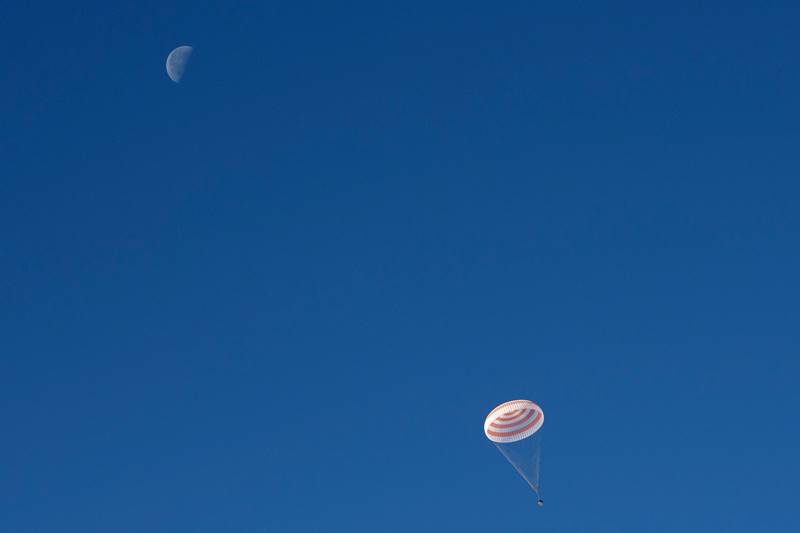 NASA, NASA astronauts, astronauts, astronauts return to earth, International Space Station, Soyuz rocket, rocket, NASA images