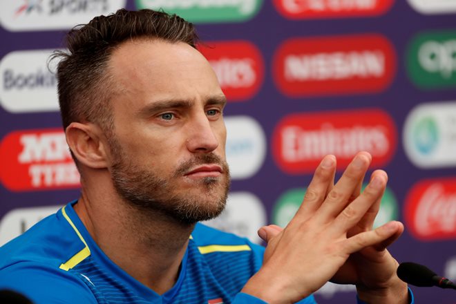 South Africa's captain Faf du Plessis during a press conference at the Ageas Bowl, Southampton. (Reuters)