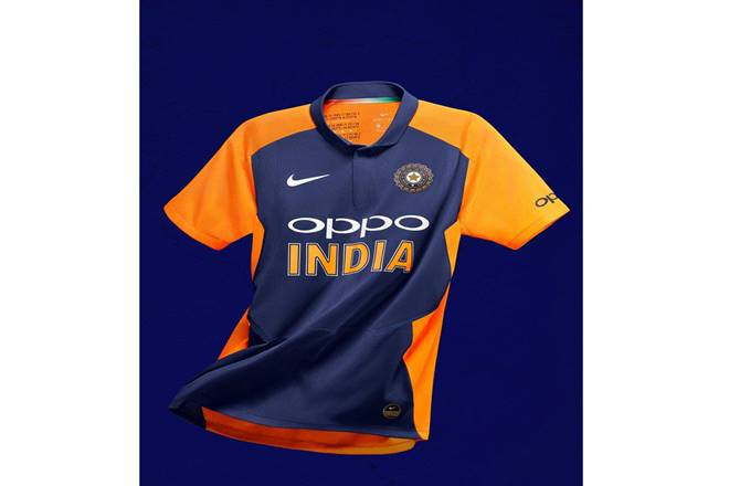 This is the jersey that India will wear against England. (Credit: ANI)