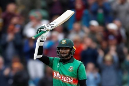 Shakib Al Hasan is now the highest run scorer in the World Cup with 384 runs. 