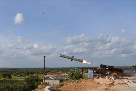 Successful flight test of indigenously developed low weight, fire and forget Man Portable Antitank Guided Missile (MPATGM) by DRDO in the ranges of Kurnool, Andhra Pradesh on Wednesday, September 11, 2019.