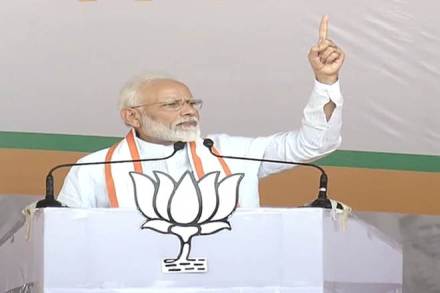 Pm Modi said that the opposition seems to be speaking on lines of the neighbouring country on Article 370.