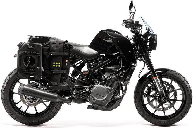 Modified KTM 390 Duke: More power, lesser weight wrapped in all-black paint scheme with an ADV vibe