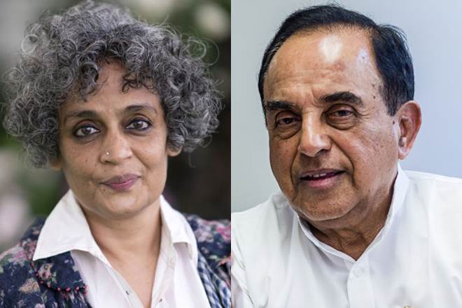 Subramanian Swamy said Arundhati Roy's comments on the National Population Register amount to sedition and called her a danger for the society. Subramanian Swamy said Arundhati Roy's comments on the National Population Register amount to sedition and called her a danger for the society.