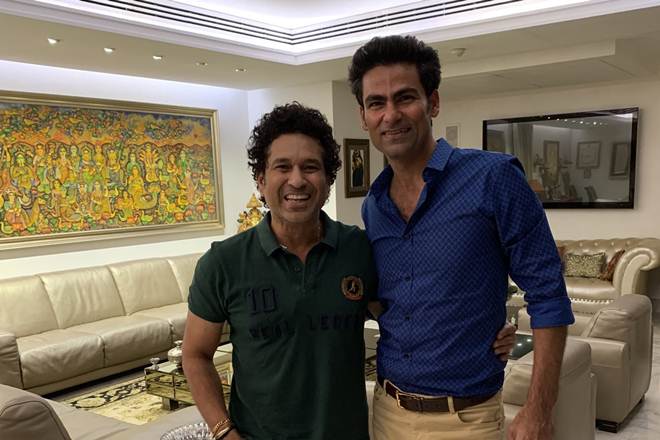 Mohammad Kaif and Sachin Tendulkar. (Source: Twitter)
