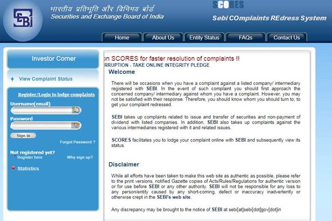 Complaint to sebi against stock broker, file complaint, track status, SEBI SCORES, grievances