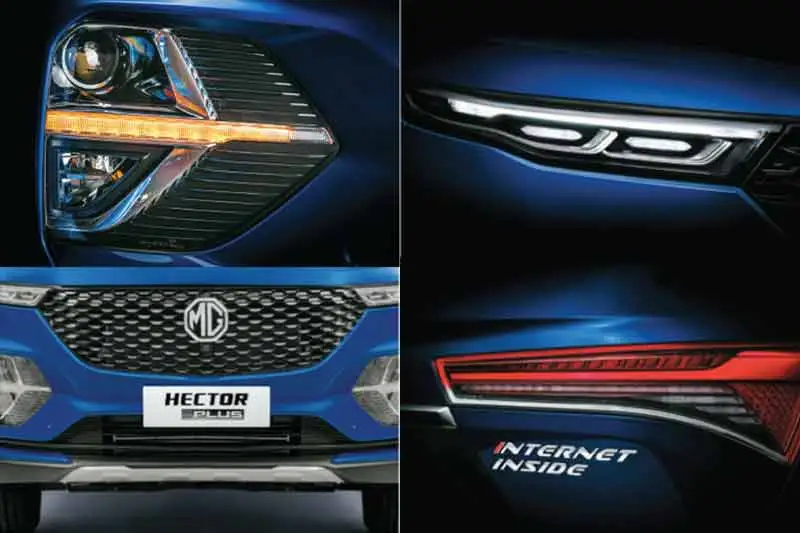 Even though the Hector and Hector Plus are essentially the same SUVs, MG has ensured that the Hector and the Hector Plus are differentiated from each other with different styling cues. The Hector Plus uses a larger and wider front grille which are linked to the new eyebrow style high positioned LED DRLs, the bumper-mounted headlamps have been redesigned and so are is bumper itself. The rear tail-lamp although similar offers a subtly different look as well.