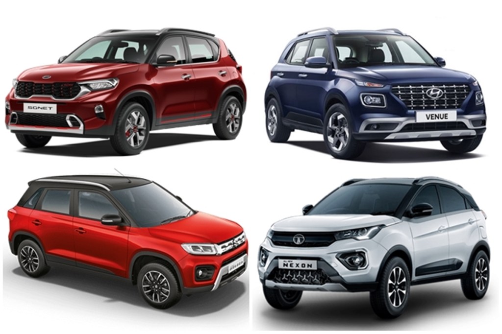 kia sonet vs hyundai venue vs maruti suzuki vitara brezza vs tata nexon