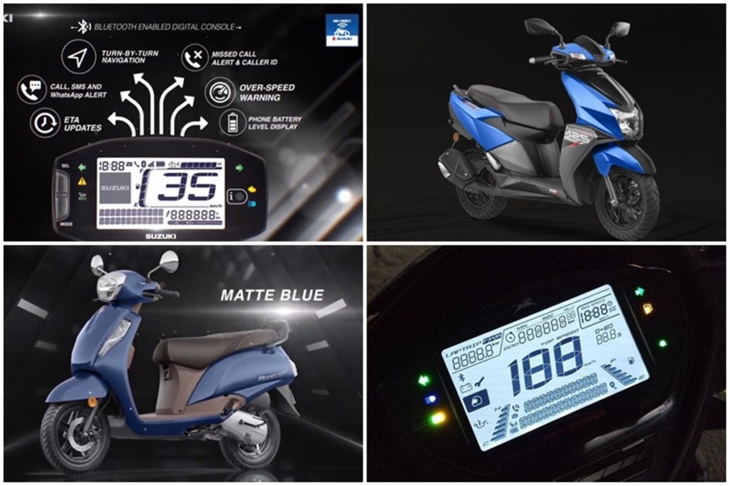 suzuki access 125, tvs ntorq, bluetooth scooters