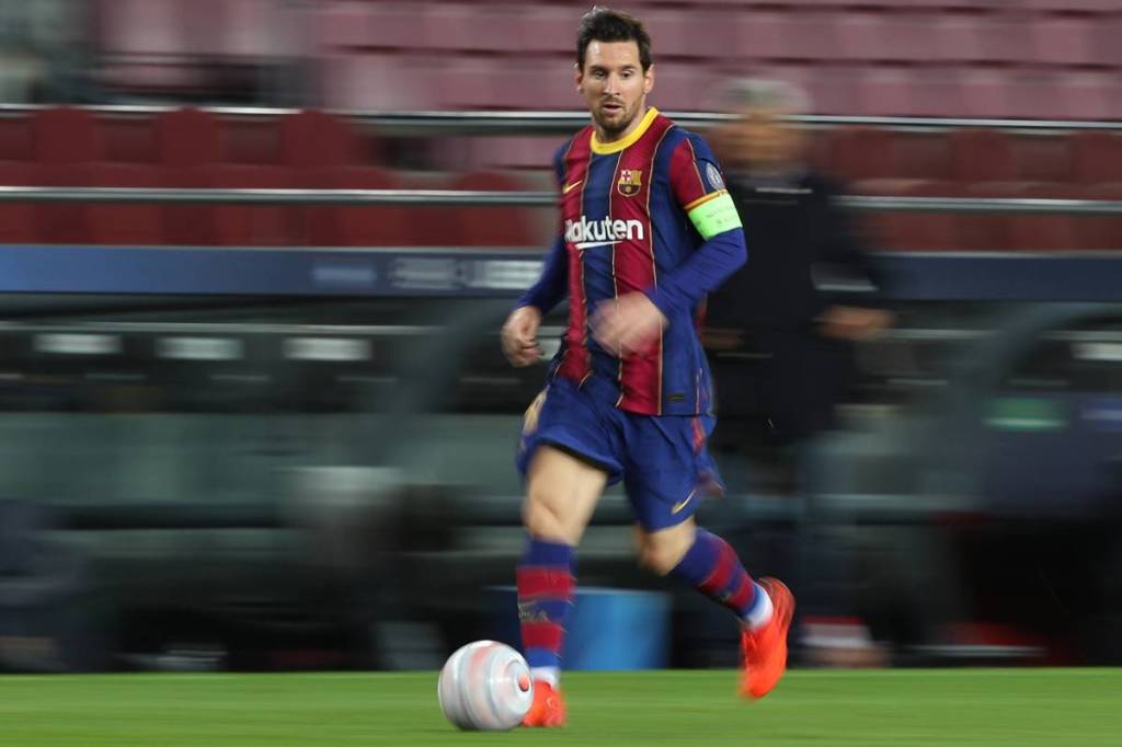 FC Barcelona's Lionel Messi in action against Dynamo Kyiv at Camp Nou, Barcelona, Spain. (Reuters image)