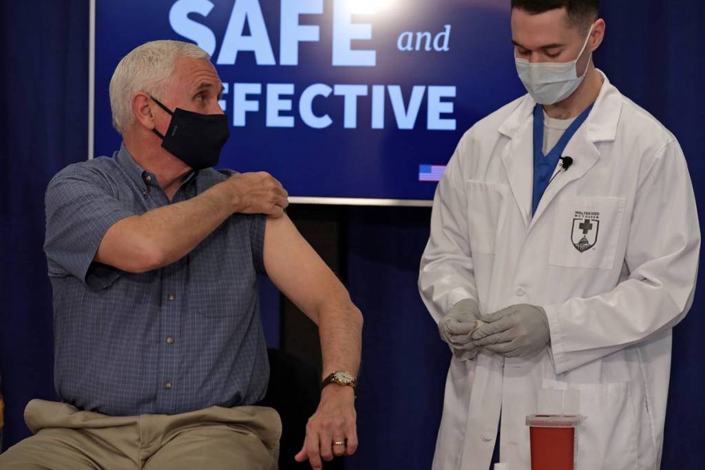 US Vice President Mike Pence receives COVID19 vaccine