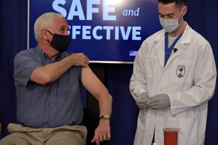 US Vice President Mike Pence receives COVID19 vaccine