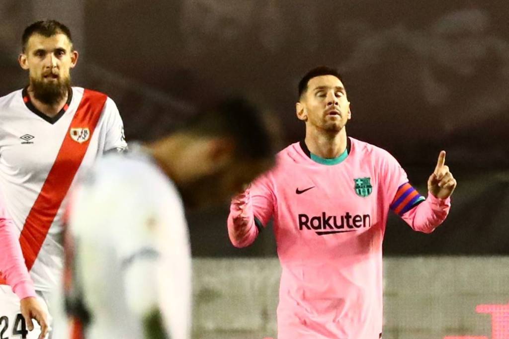 Lionel Messi Barcelona Copa del Rey Rayo Vallecano Estadio de Vallecas Madrid Spain