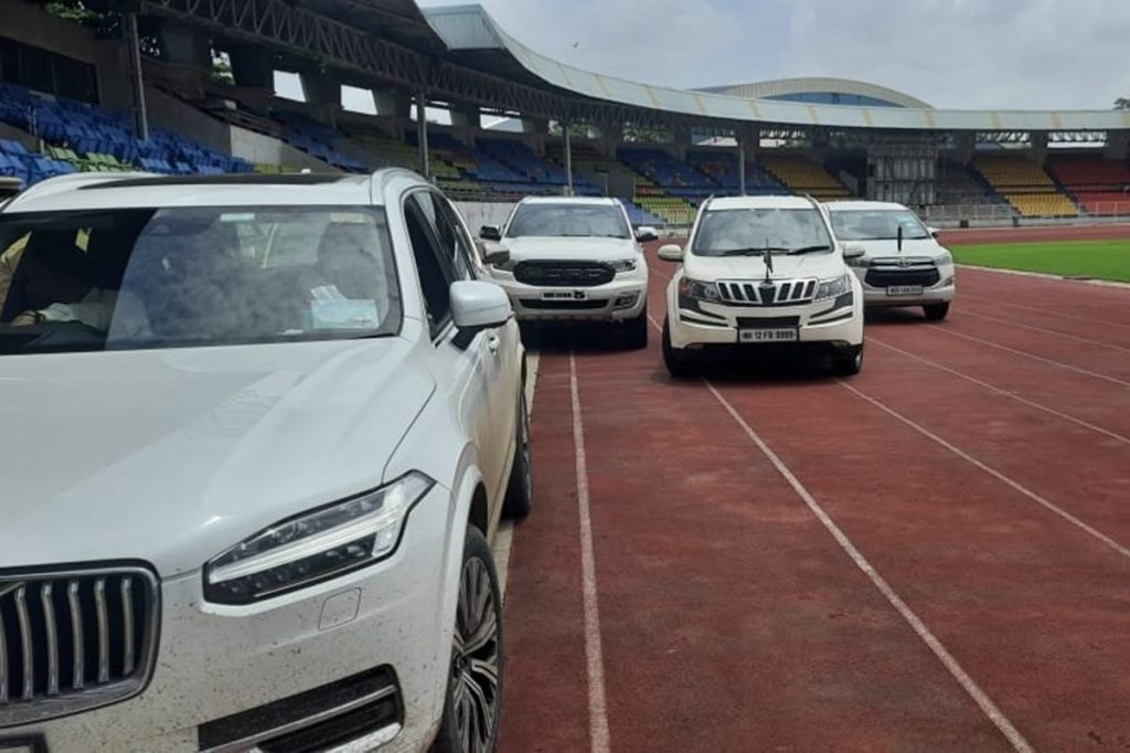 NCP chief Sharad Pawar visited Pune's Shiv Chhatrapati Sports Complex along with Maharashtra Sports Minister Sunil Kedar and Minister of State Aditi Tatkare to review a project on Saturday.