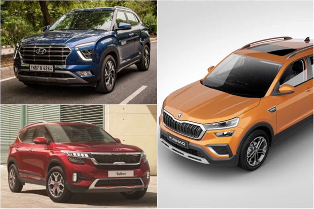 Skoda Kushaq vs Hyundai Creta vs Kia Seltos: Price, Variants, Specs, Features compared