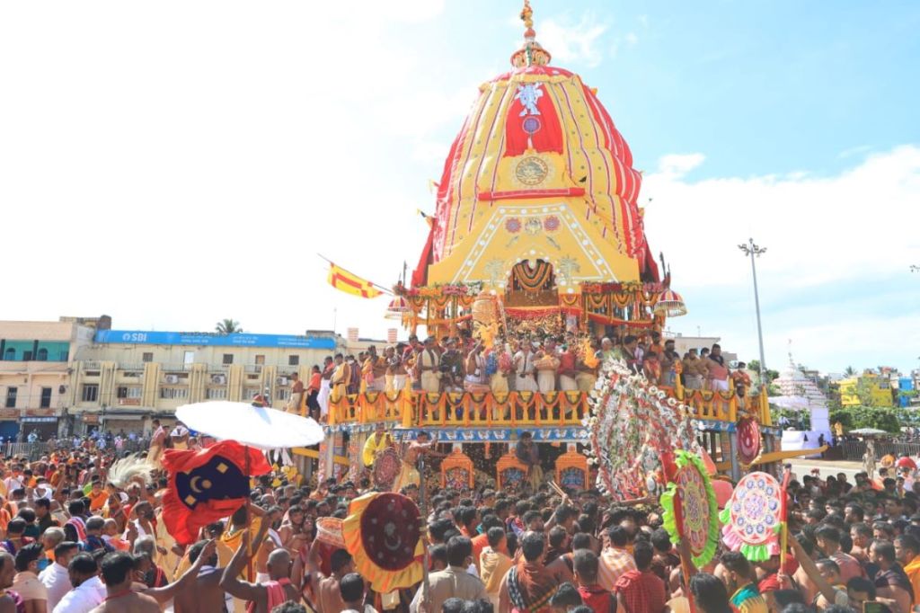 Puri Rath Yatra Highlights: Jagannath Temple administration in Puri said that about 1,000 officials, other than police personnel, were deployed. (Image: Twitter/CMO Odisha)