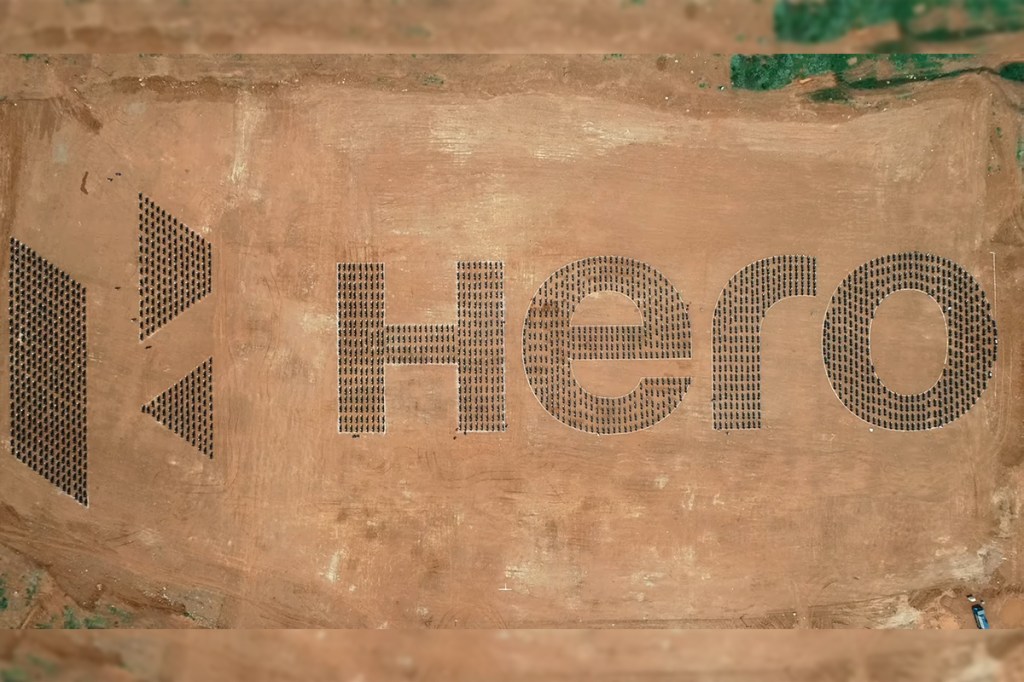 Hero Motocorp makes the largest motorcycle logo in the world