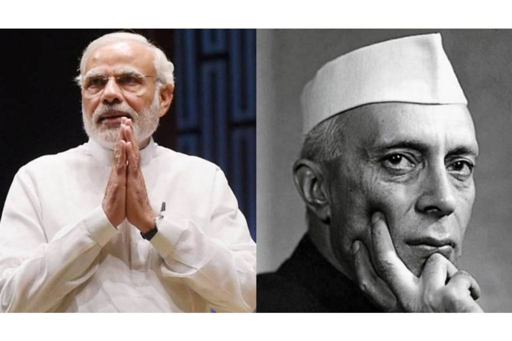 The rare gesture from Narendra Modi for Jawaharlal Nehru is in contrast with the prime minister and BJP’s stand against him in the recent years. (Express Photo)