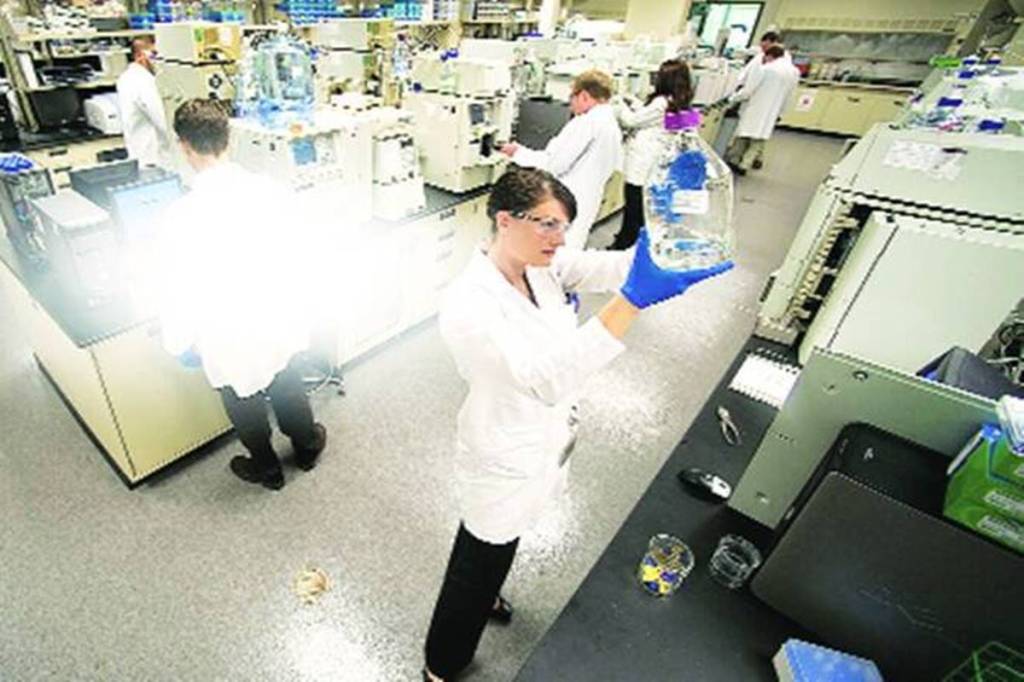 The fifth step in the process was to decant and purify this leghemoglobin for further use.
