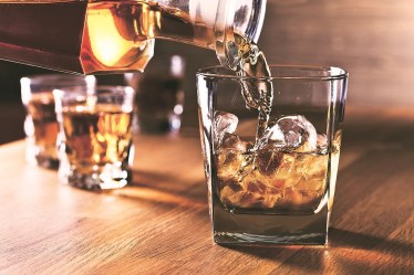 whiskey and natural ice