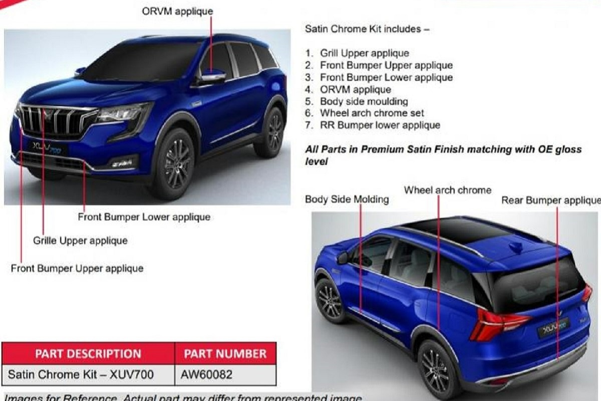 Mahindra XUV700 official accessory list surfaces online Gets satin