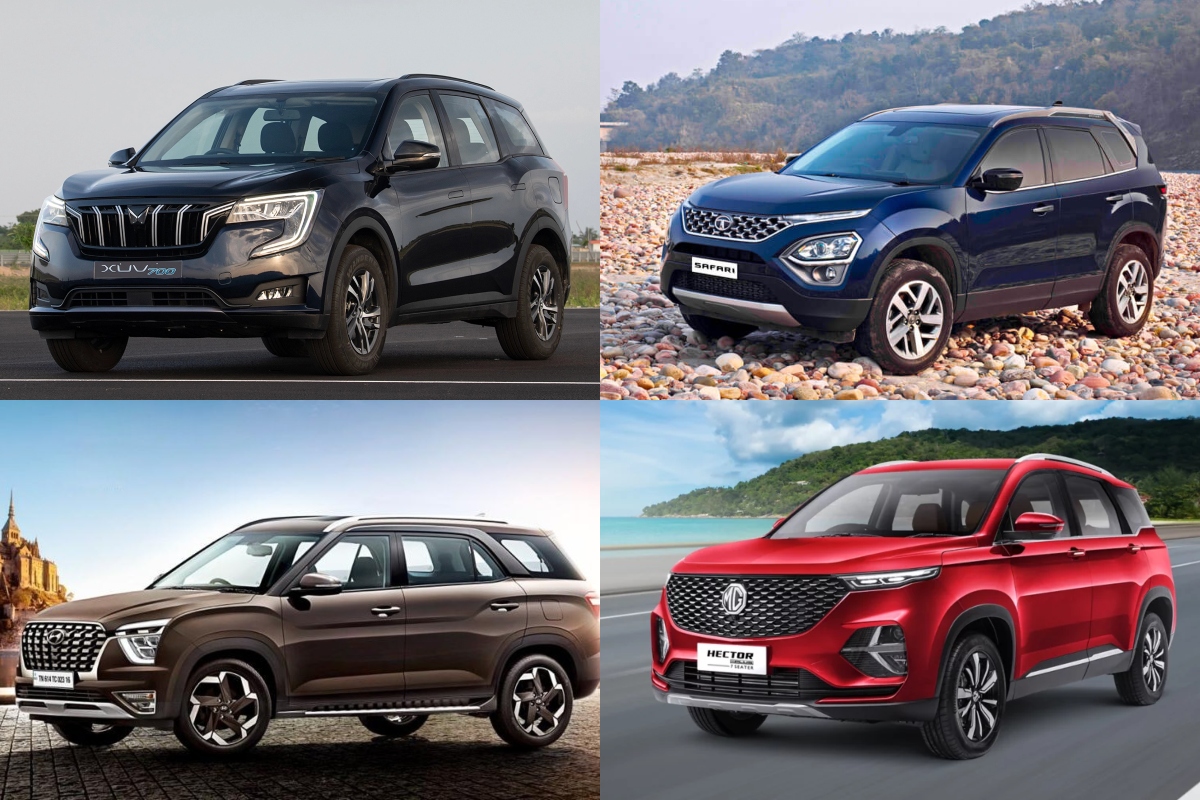 Mahindra XUV700 vs Tata Safari vs Hyundai Alcazar vs MG Hector Plus