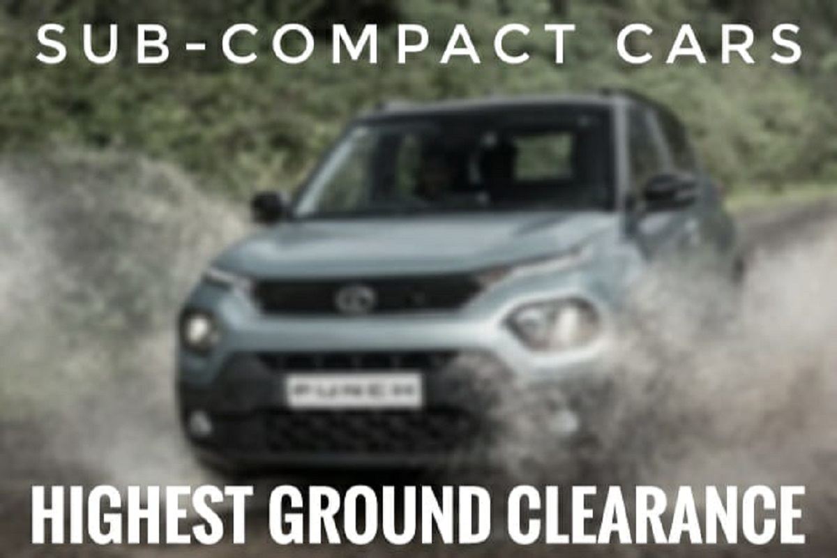 cars with highest ground clearance Tata Punch to Maruti