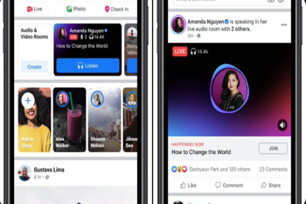 Facebook launches Clubhouselike Live Audio Rooms for creators, public
