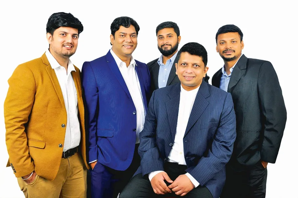 (L-R) Digisafe co-founders Ashwin Arora, Anupam Shrey, Rajat Dhar, Suman Roy Choudhury and Mallikarjun Kukunuri