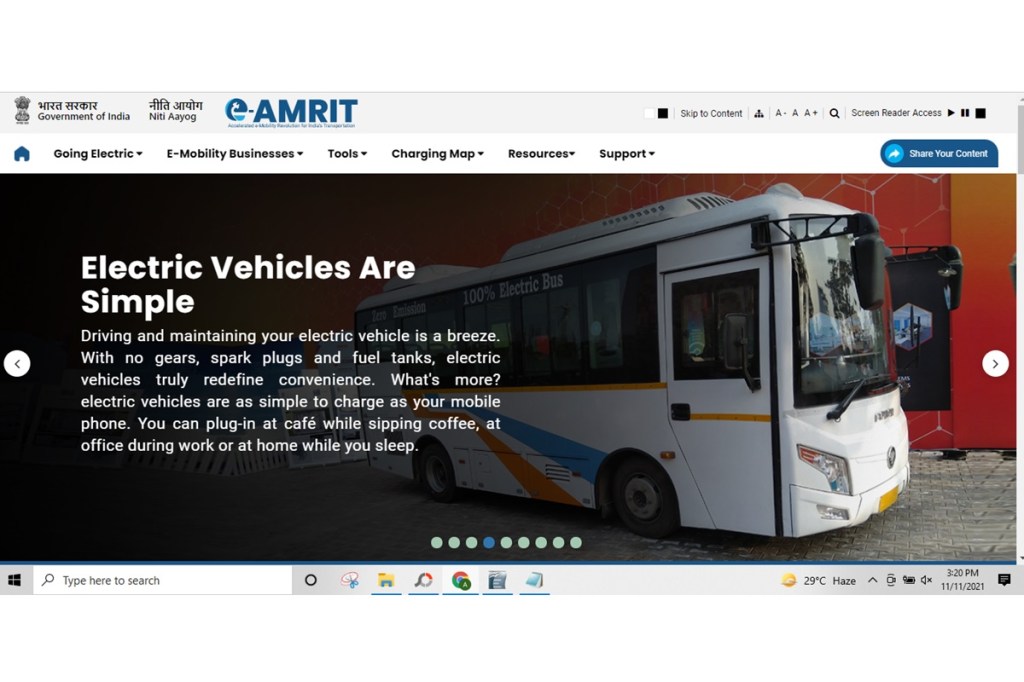 India’s EAmrit web portal for EVrelated information launched at COP26