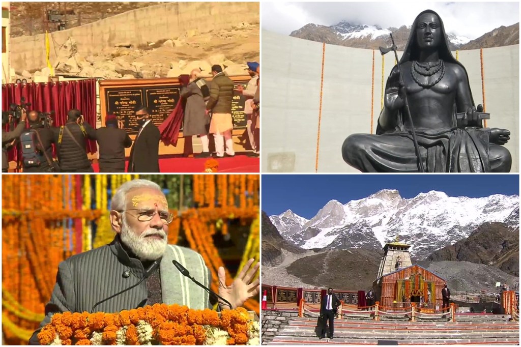 PM Modi inaugurates Adi Shankaracharya statue, Rs 400crore Kedarpuri