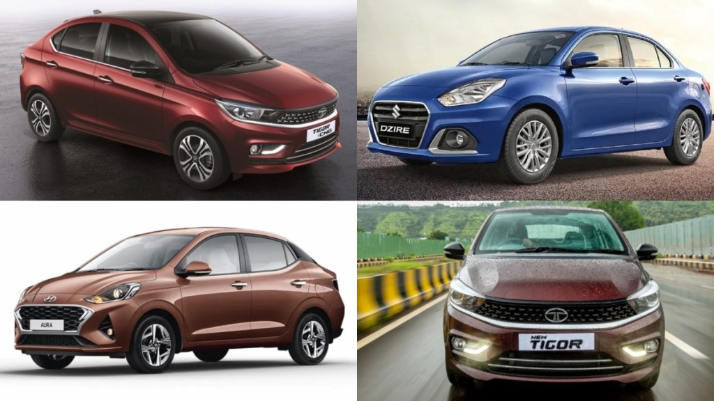 Maruti Dzire CNG vs Tata Tigor CNG vs Hyundai Aura CNG