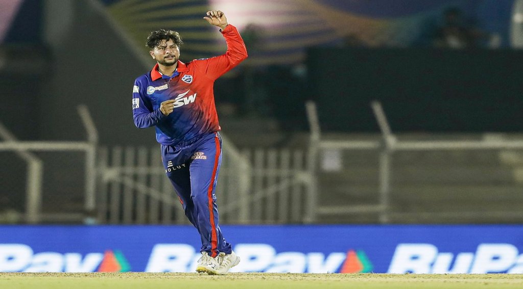 Kuldeep Yadav of Delhi Capitals during the Indian Premier League 2022 in Mumbai (PTI Image)