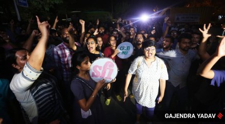 While police said that six students were injured in the clashes, the students' groups claimed that over 60 students were injured from both sides. (Express Photo)