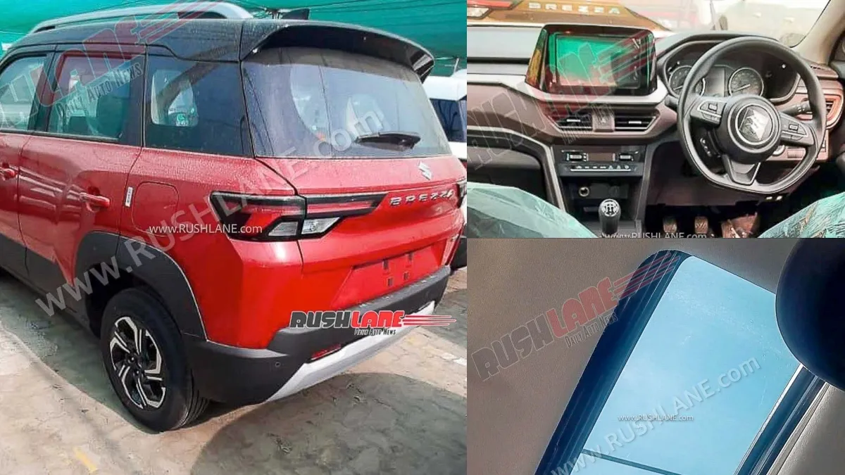 2022 Maruti Suzuki Brezza interior spied Gets sunroof, HUD, and more