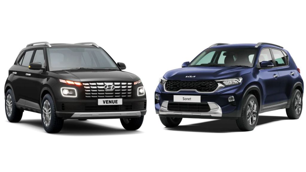 2022 hyundai venue vs kia sonet comparison